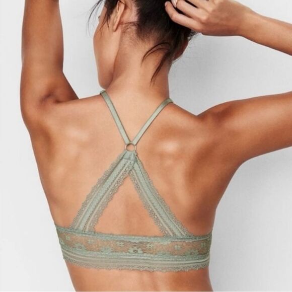 Victoria’s Secret Hight Neck Halter Bralette Bra Lace size XSmall.NWT - Picture 3 of 8